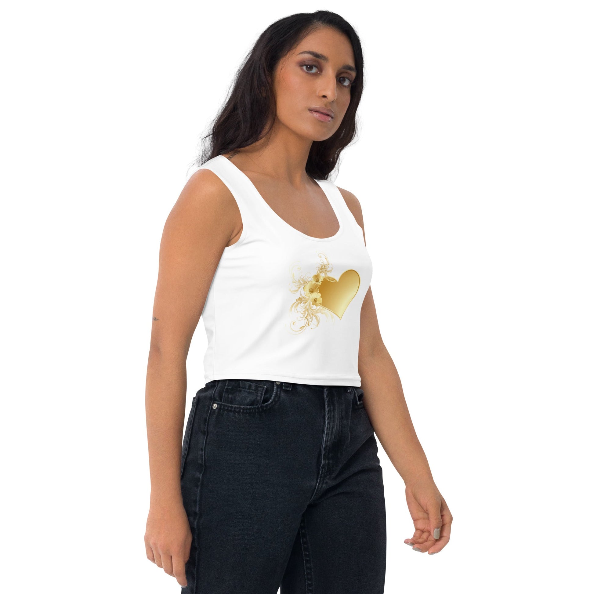 Crop Top Prestige™ cœur d’or blanc & Or - Prestige SXM