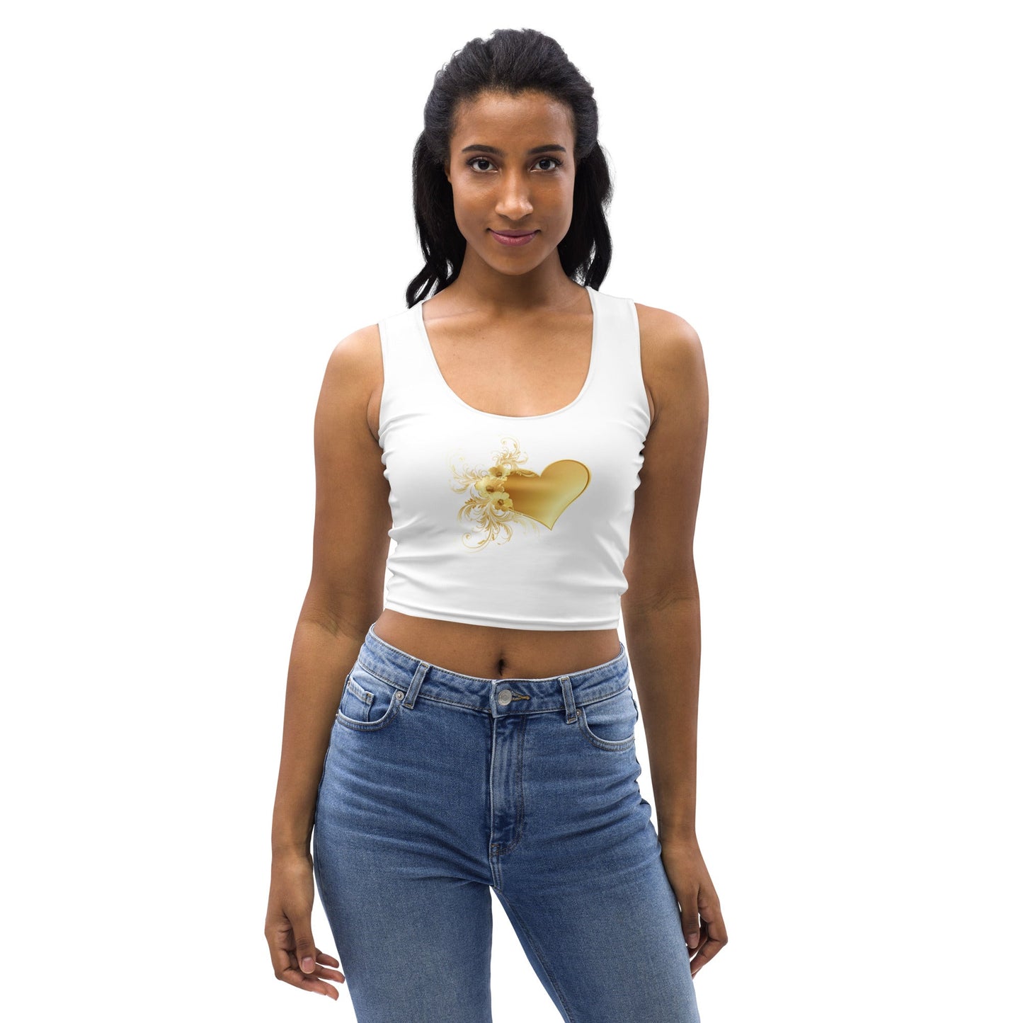 Crop Top Prestige™ cœur d’or blanc & Or - Prestige SXM