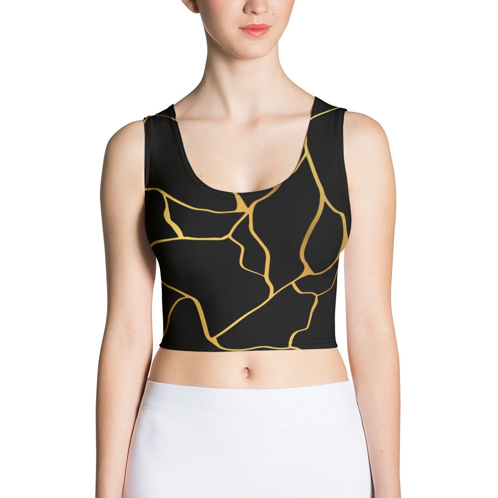 Crop Top Prestige™ Noir & Or - Prestige SXM