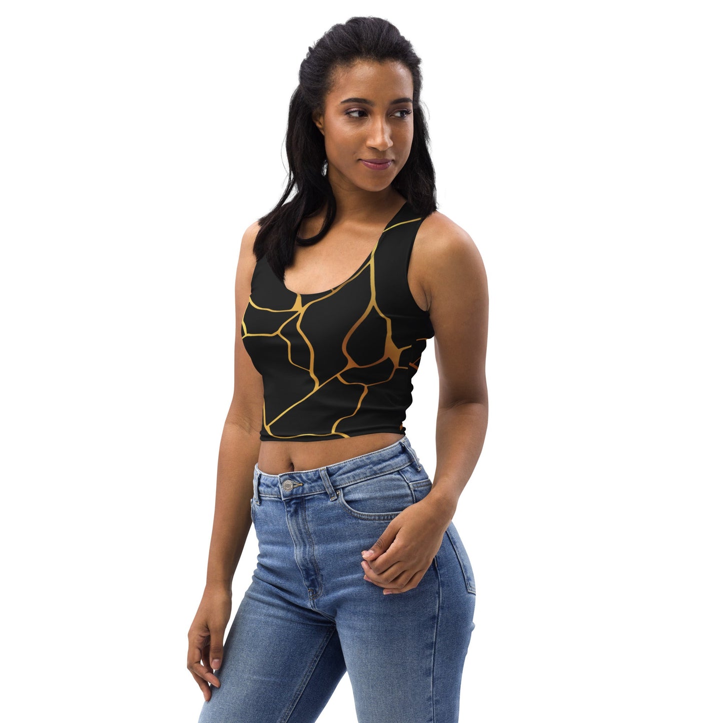 Crop Top Prestige™ Noir & Or - Prestige SXM