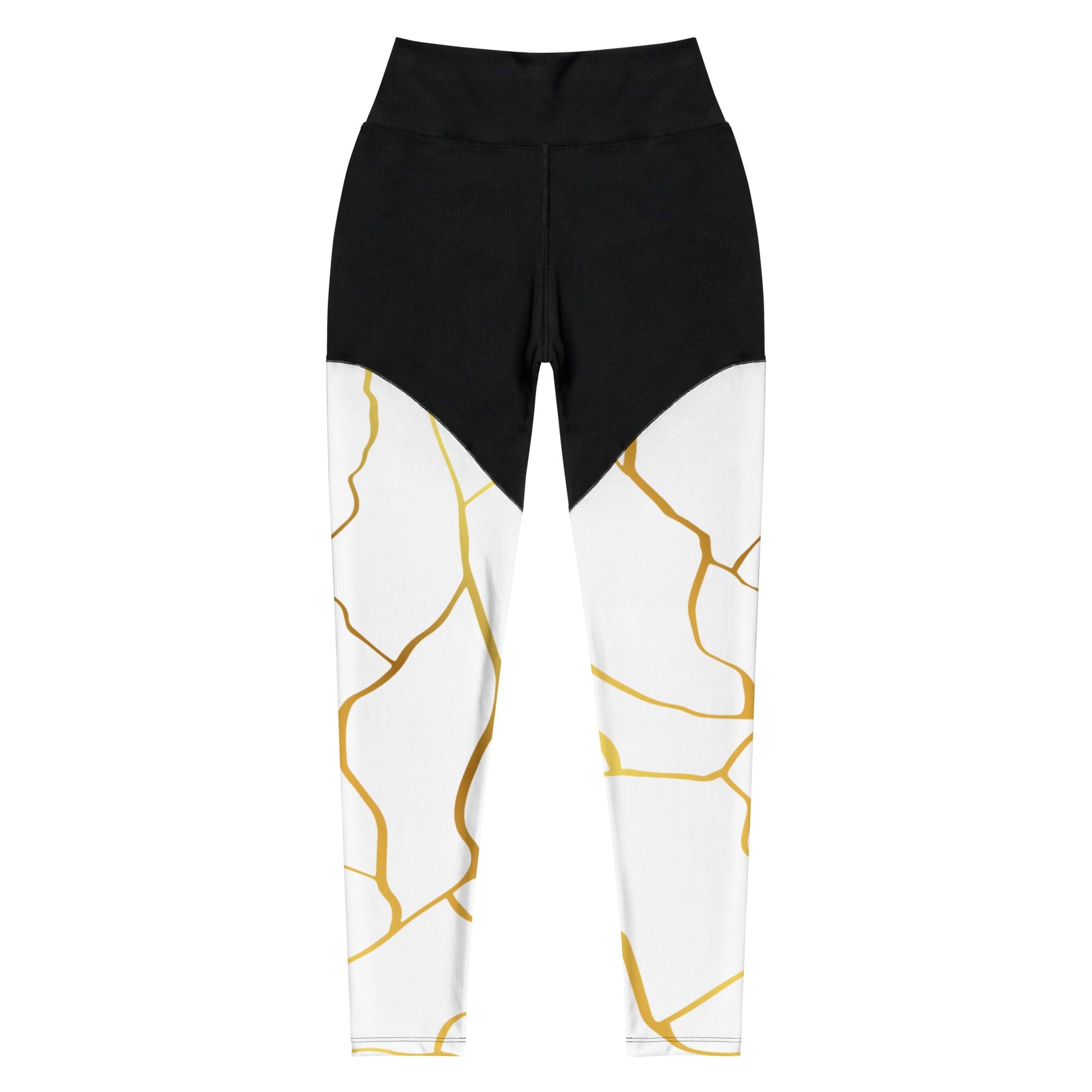 Legging de sport Prestige™ Blanc & Or Filament - Prestige SXM