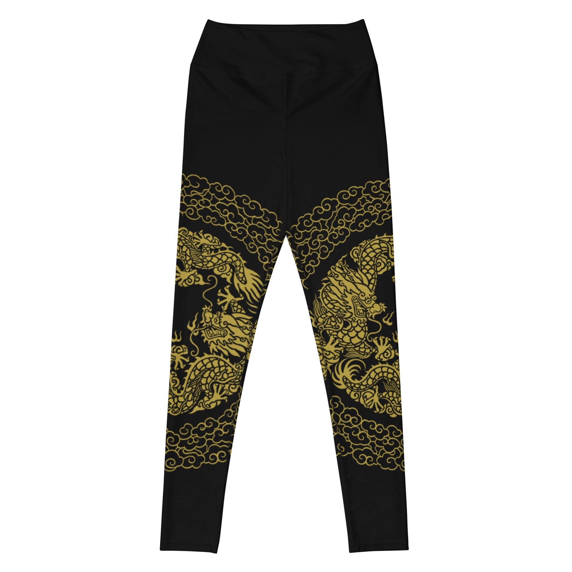 Legging de Yoga Prestige™ Noir et Or Dragon - Prestige SXM