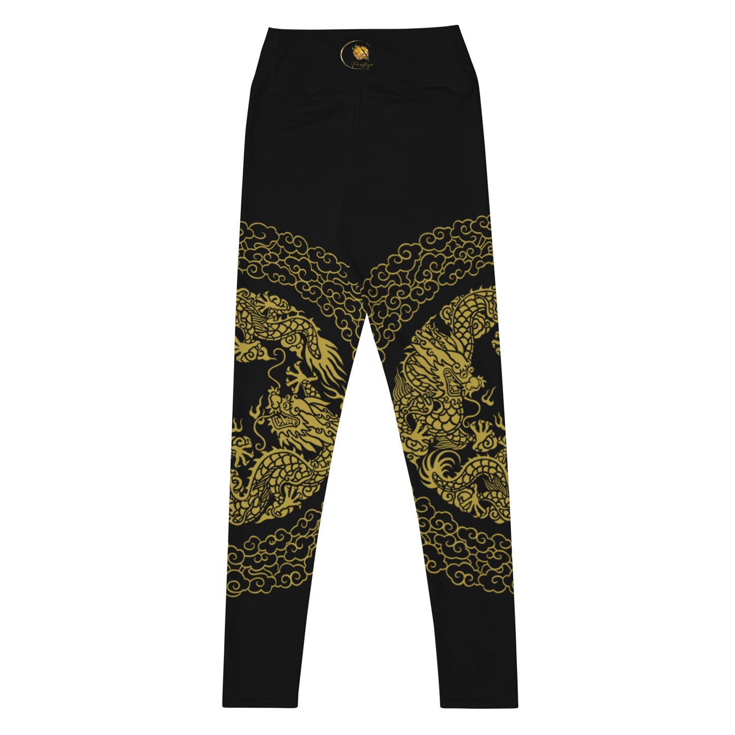 Legging de Yoga Prestige™ Noir et Or Dragon - Prestige SXM