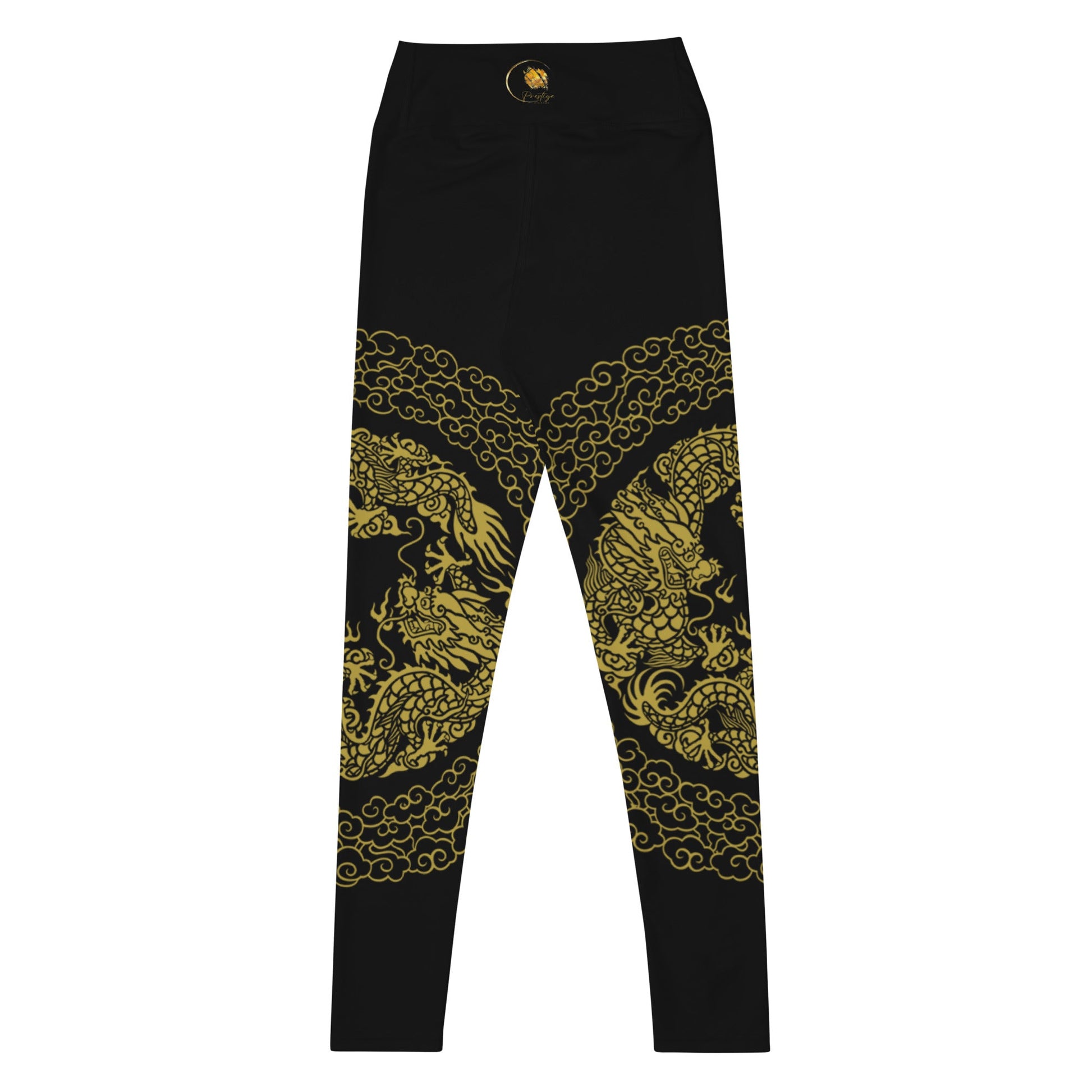 Legging de Yoga Prestige™ Noir et Or Dragon - Prestige SXM