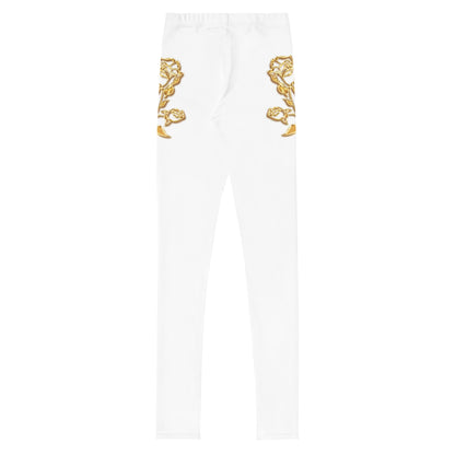 Legging Pour Ado Prestige™ Blanc et Or Petite Fleur - Prestige SXM