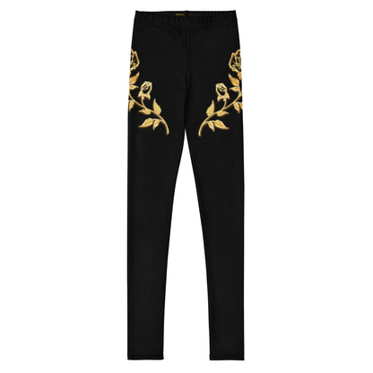 Legging Pour Ado Prestige™ Noir et Or Petite Fleur - Prestige SXM