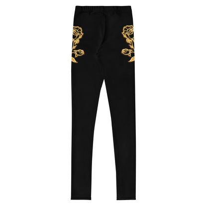 Legging Pour Ado Prestige™ Noir et Or Petite Fleur - Prestige SXM