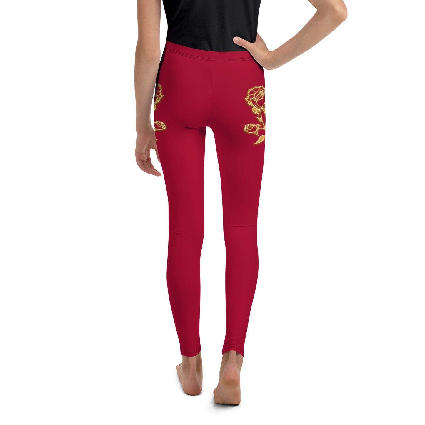 Legging Pour Ado Prestige™ Vin et Or Petite Fleur - Prestige SXM