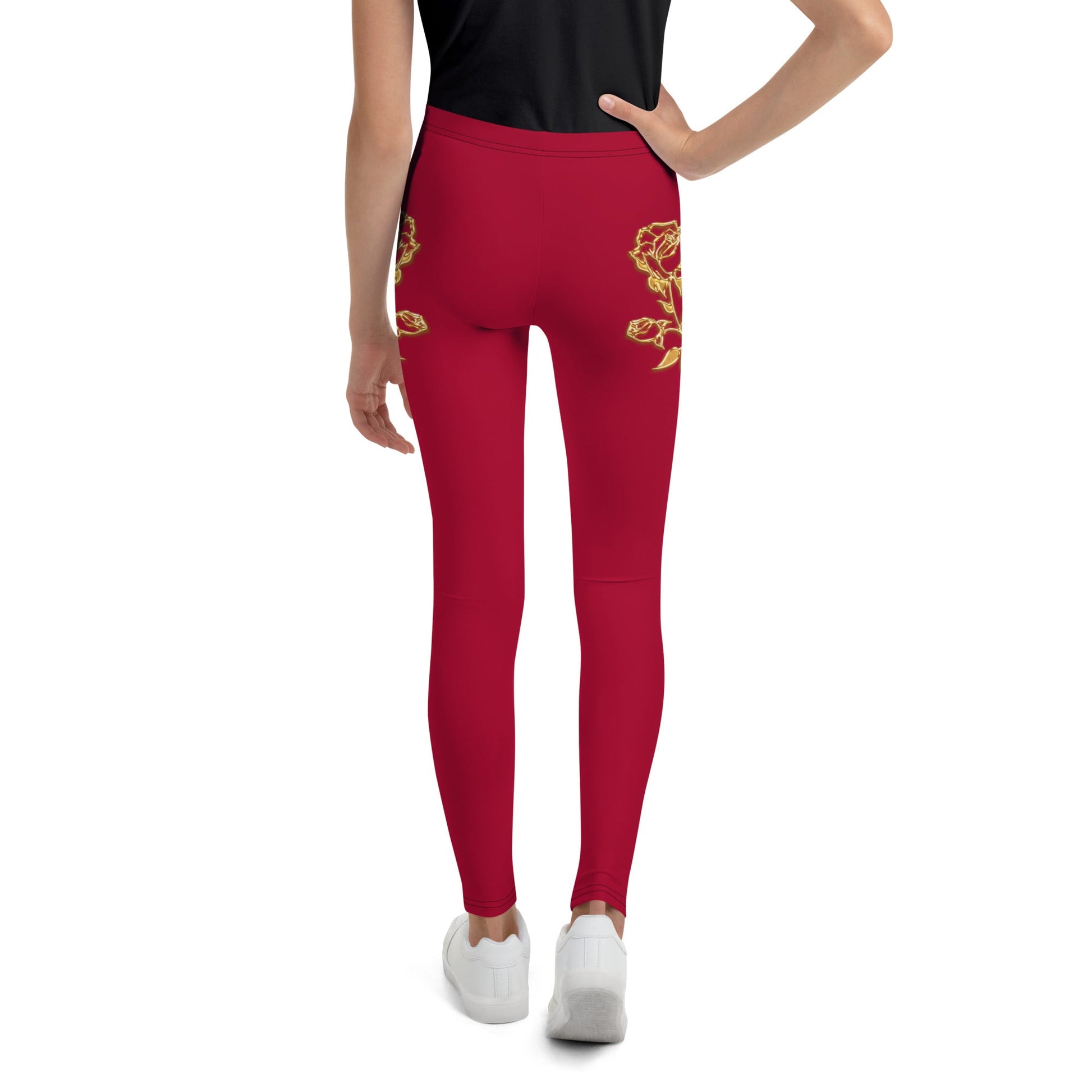 Legging Pour Ado Prestige™ Vin et Or Petite Fleur - Prestige SXM