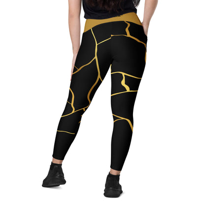 Leggings avec poches Prestige™ Noir/Or et Or Filament - Prestige SXM