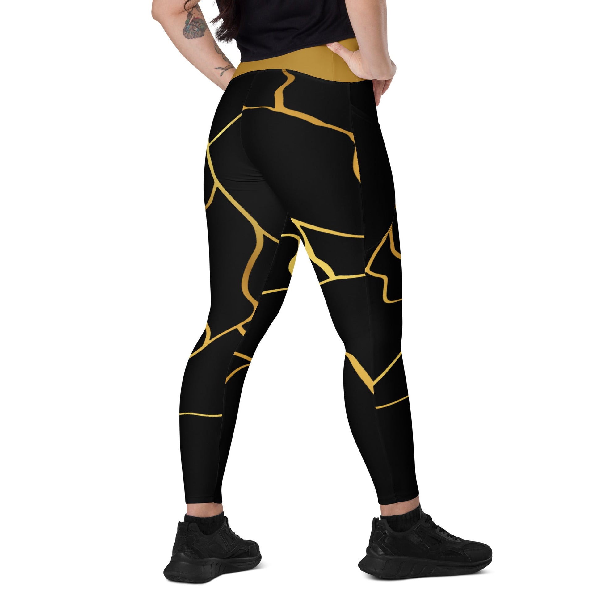 Leggings avec poches Prestige™ Noir/Or et Or Filament - Prestige SXM