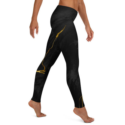 Leggings de Sport Prestige™ Marbre Noir & Or - Prestige SXM