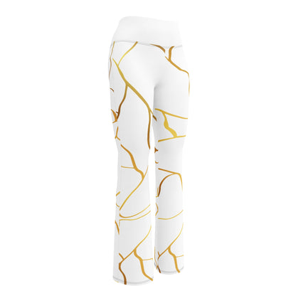 Leggings évasés Prestige™ Blanc et Or Filament - Prestige SXM