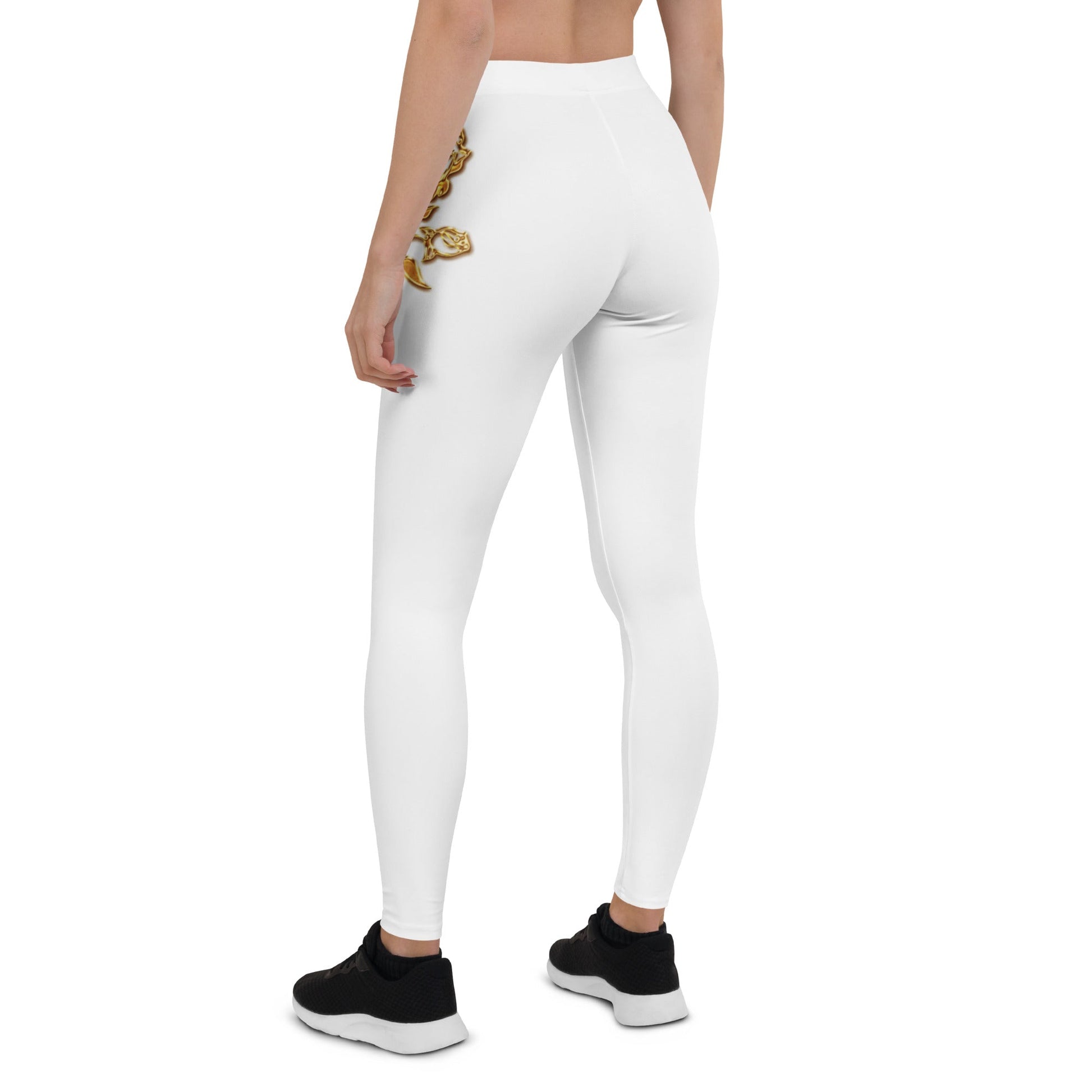 Leggings Prestige™ Blanc et Or Petite Fleur - Prestige SXM