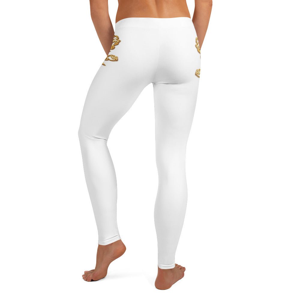 Leggings Prestige™ Blanc et Or Petite Fleur - Prestige SXM