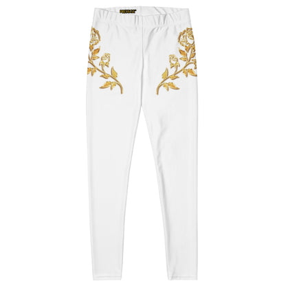 Leggings Prestige™ Blanc et Or Petite Fleur - Prestige SXM