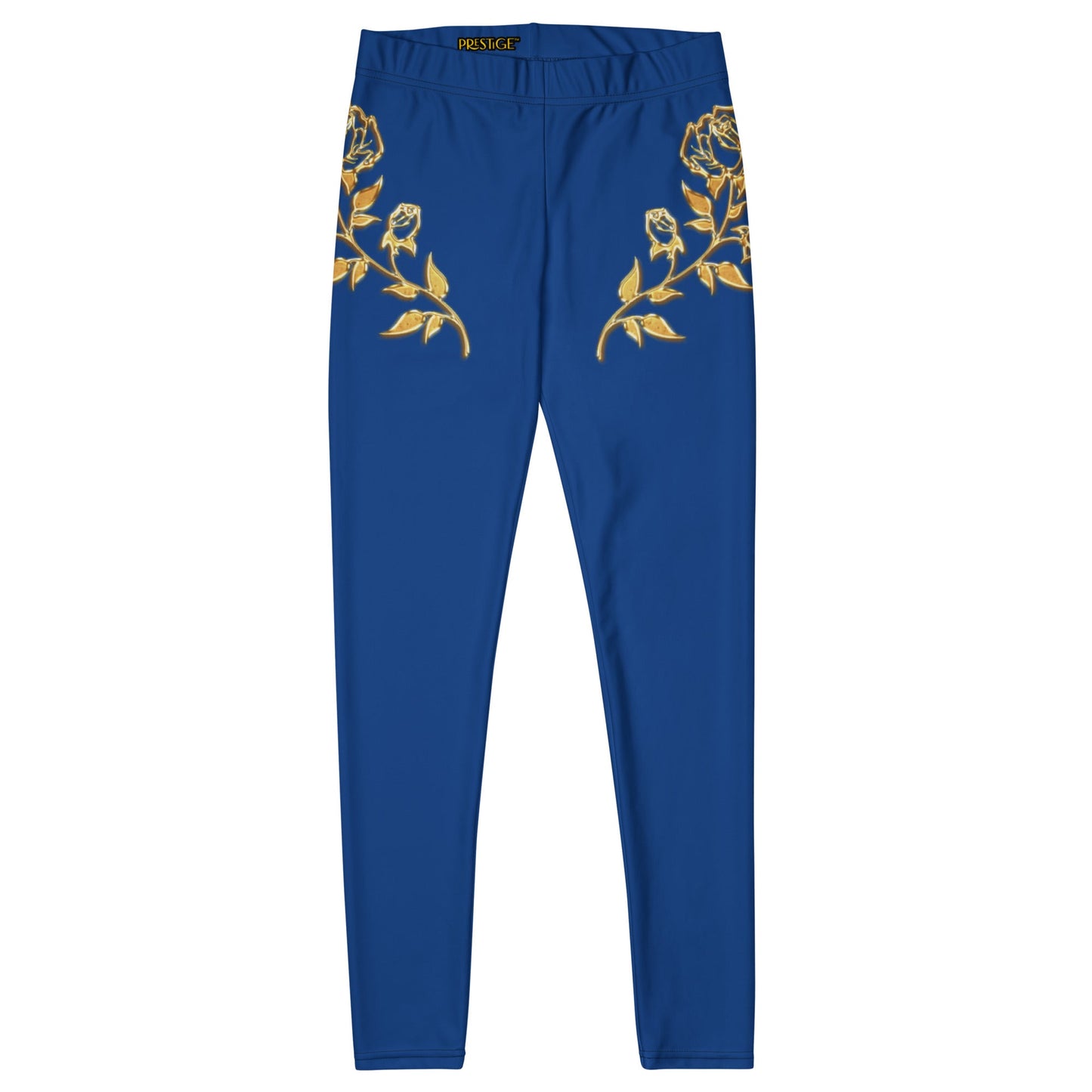 Leggings Prestige™ Bleu Royal et Or Petite Fleur - Prestige SXM