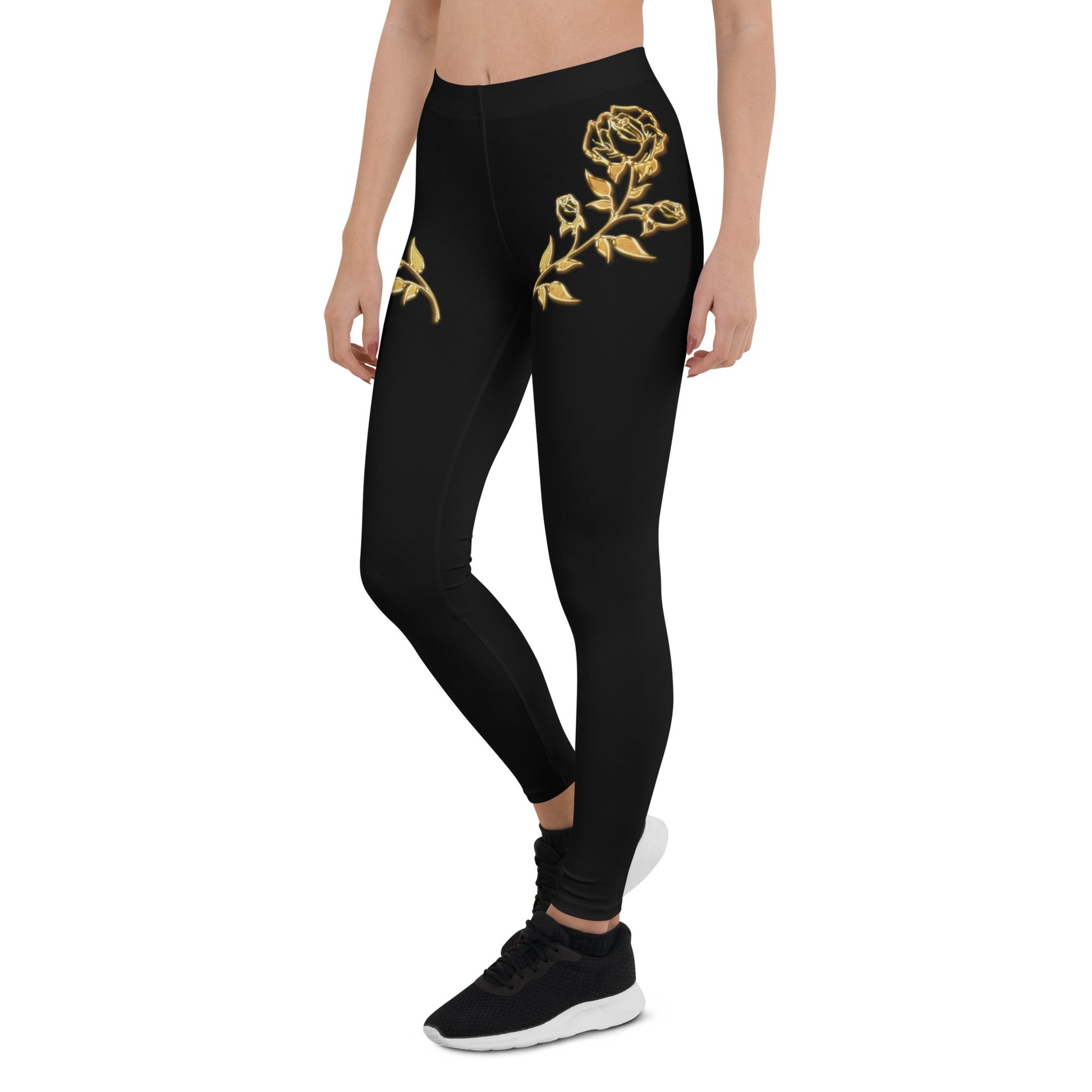 Leggings Prestige™ Noir et Or Petite Fleur - Prestige SXM