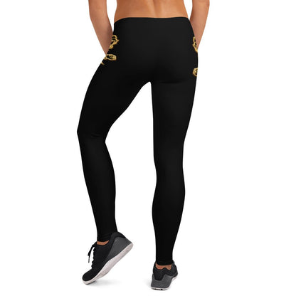 Leggings Prestige™ Noir et Or Petite Fleur - Prestige SXM