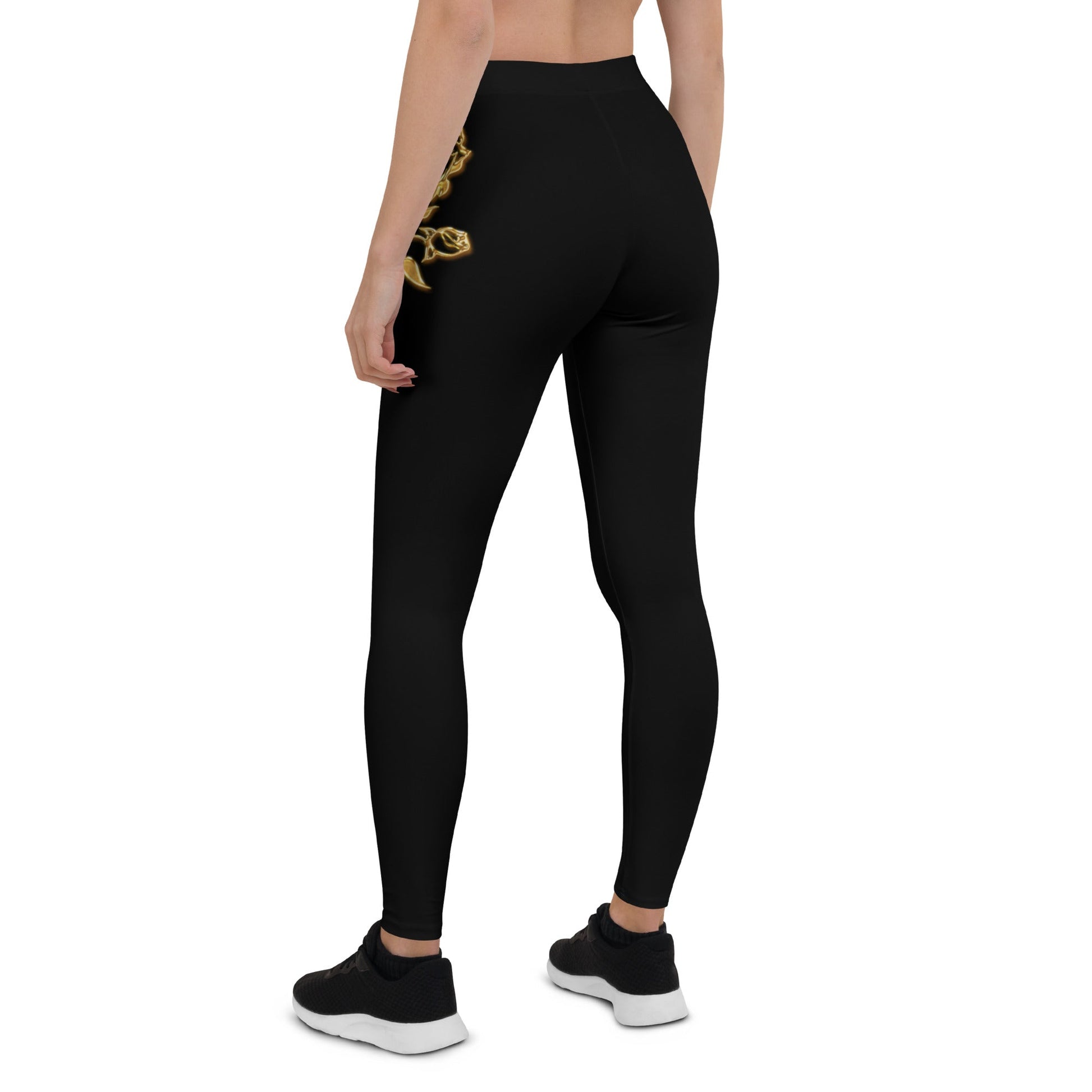 Leggings Prestige™ Noir et Or Petite Fleur - Prestige SXM