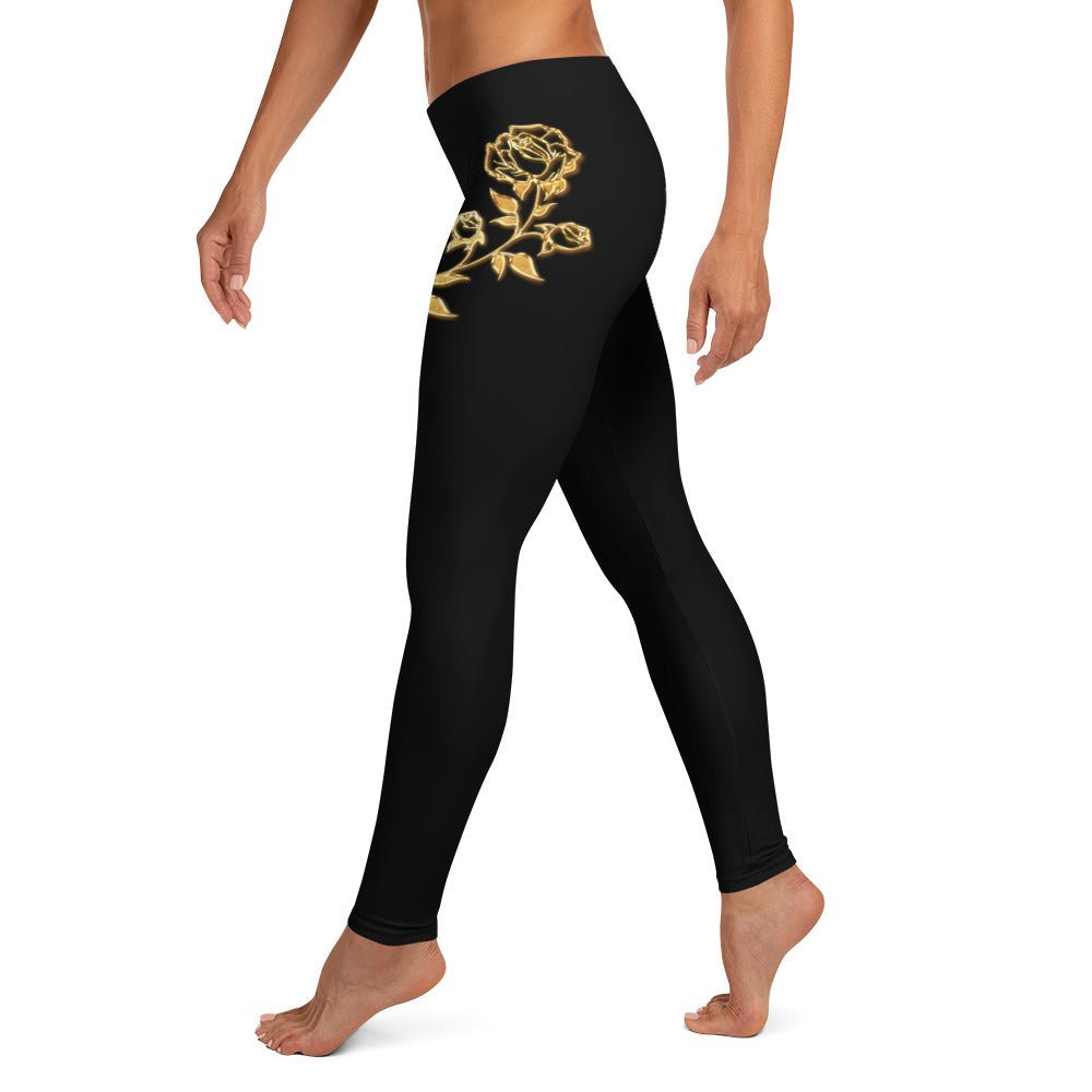 Leggings Prestige™ Noir et Or Petite Fleur - Prestige SXM