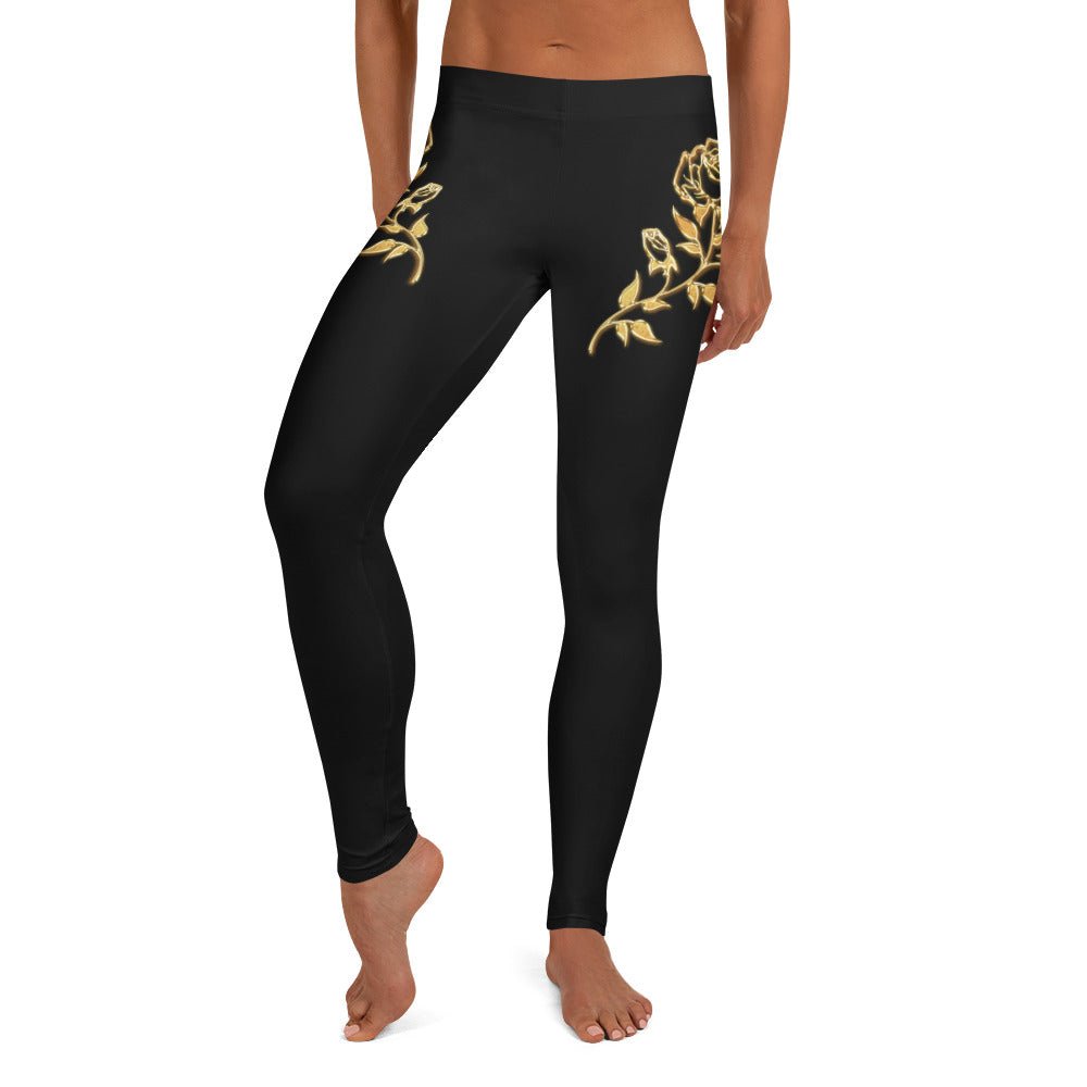 Leggings Prestige™ Noir et Or Petite Fleur - Prestige SXM