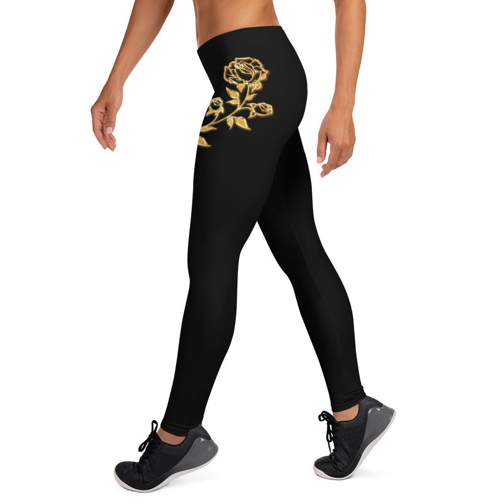 Leggings Prestige™ Noir et Or Petite Fleur - Prestige SXM