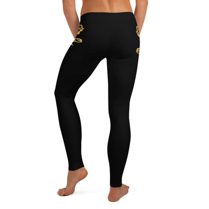 Leggings Prestige™ Noir et Or Petite Fleur - Prestige SXM