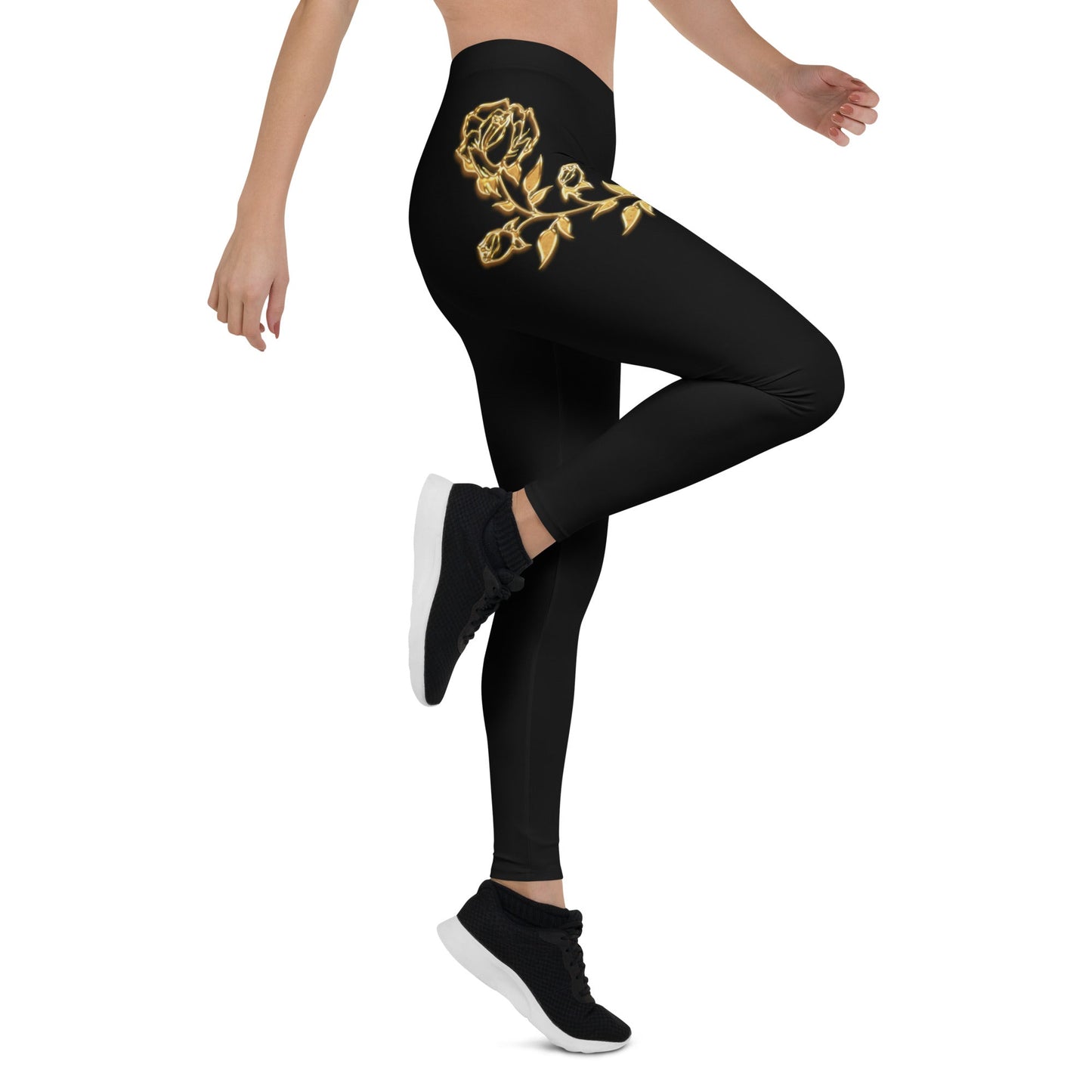 Leggings Prestige™ Noir et Or Petite Fleur - Prestige SXM