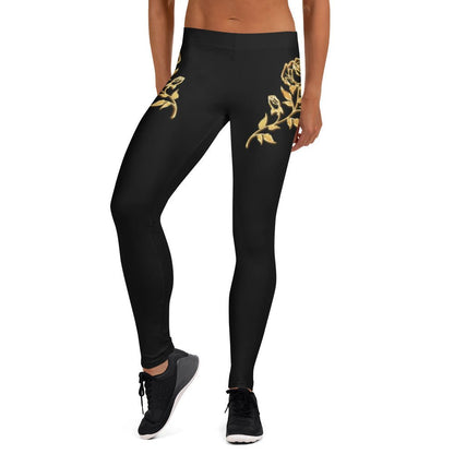 Leggings Prestige™ Noir et Or Petite Fleur - Prestige SXM