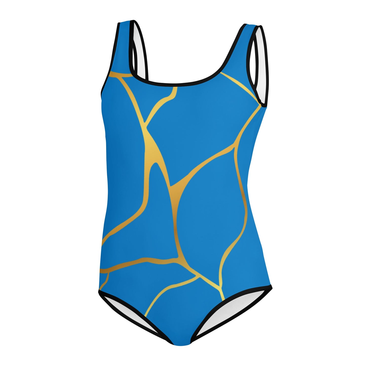 Maillot de Bain 1 pièce Pour Adolescente Prestige™ Bleu Royal et Or Filament - Prestige SXM