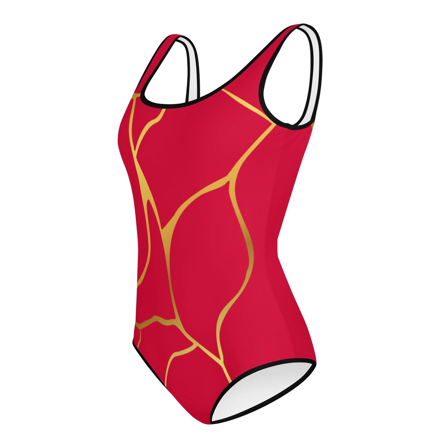 Maillot de Bain 1 pièce Pour Adolescente Prestige™ Carmine et Or Filament - Prestige SXM