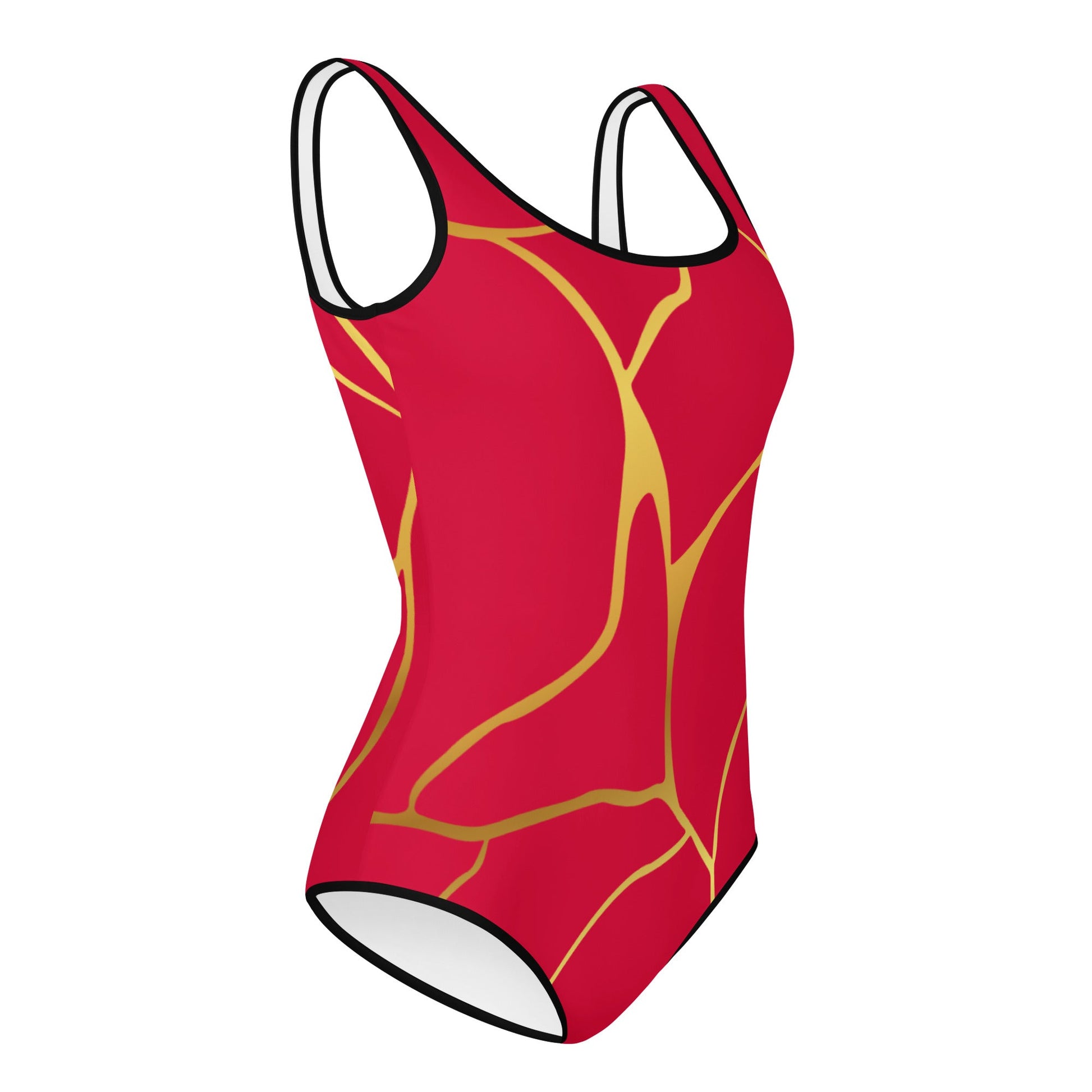 Maillot de Bain 1 pièce Pour Adolescente Prestige™ Carmine et Or Filament - Prestige SXM