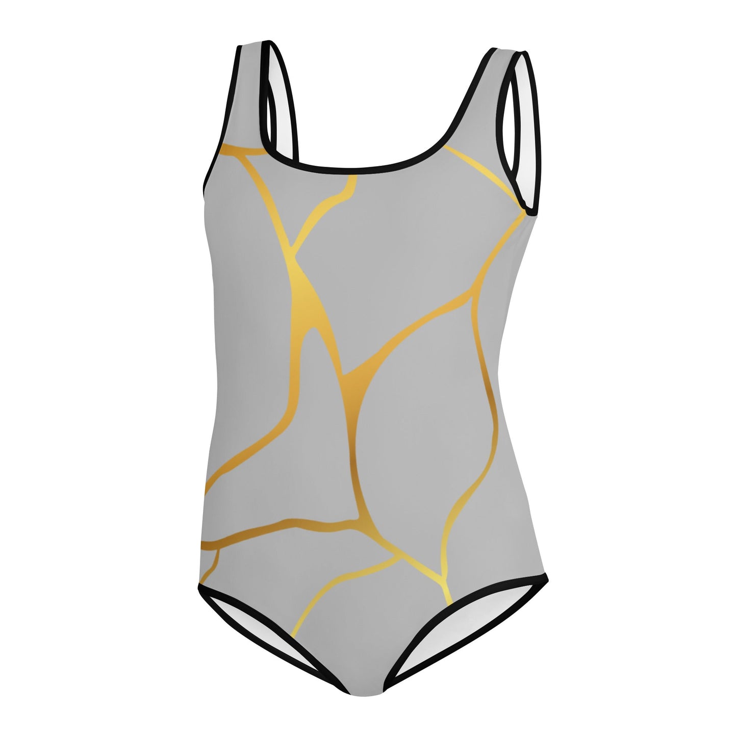 Maillot de Bain 1 pièce Pour Adolescente Prestige™ Silver et Or Filament - Prestige SXM