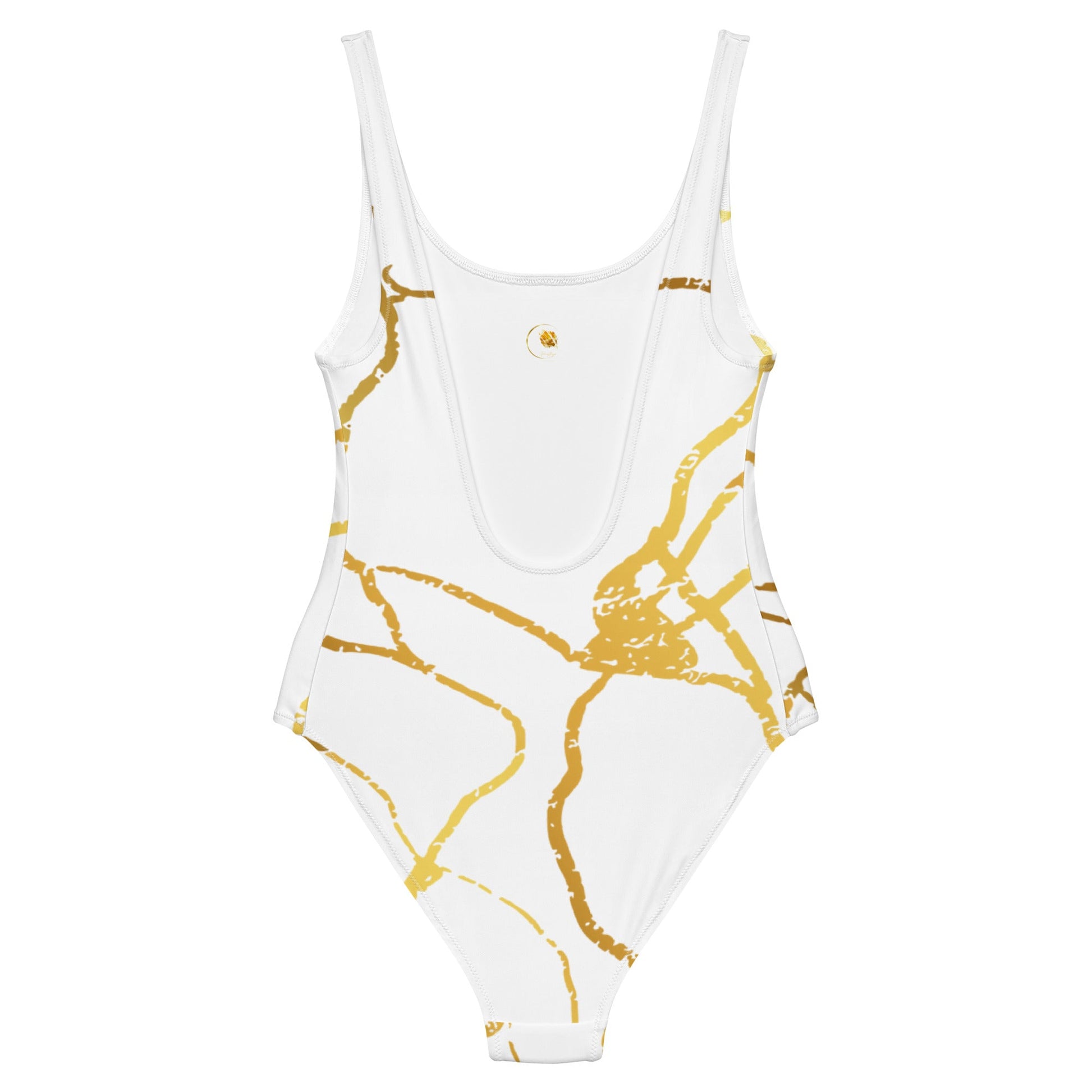 Maillot de Bain Prestige™ 1 Pièce Blanc et Or Filament 2 - Prestige SXM