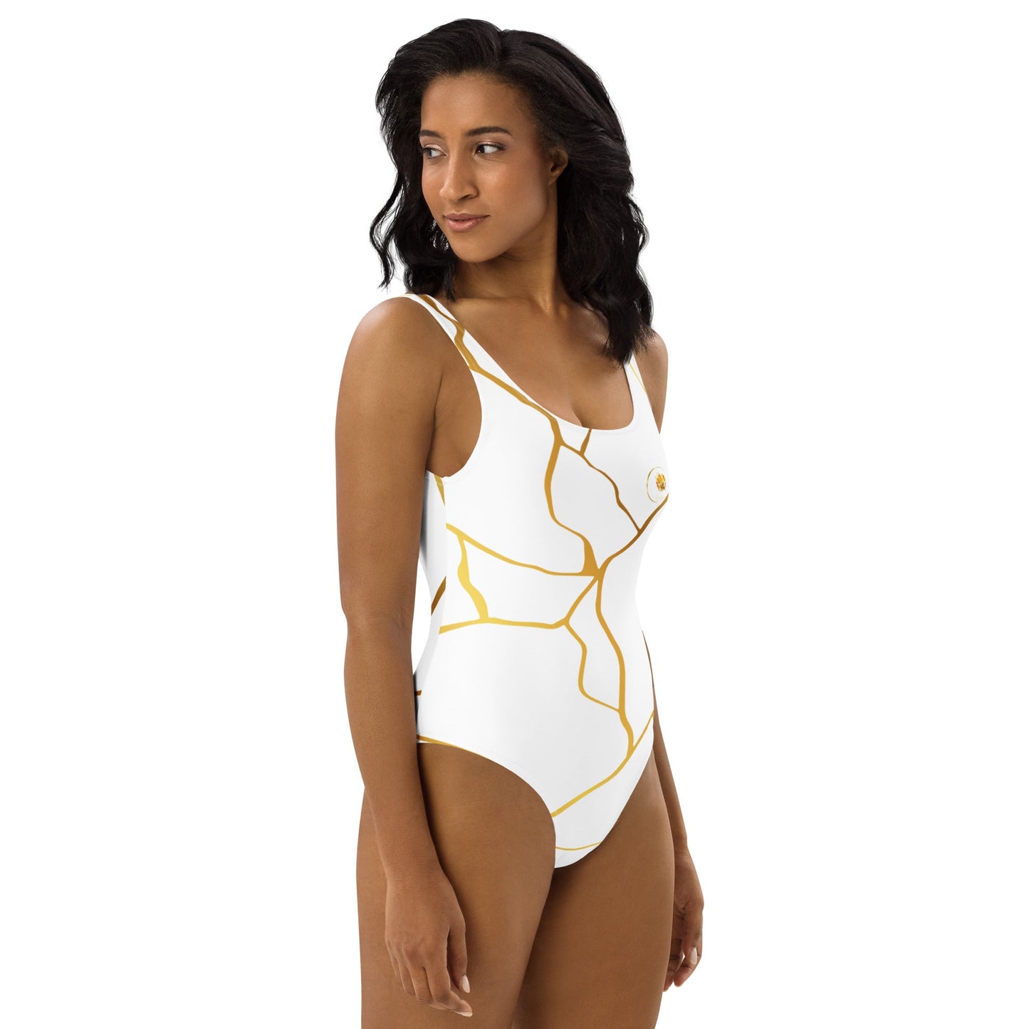 Maillot de Bain Prestige™ 1 Pièce Blanc et Or Filament - Prestige SXM