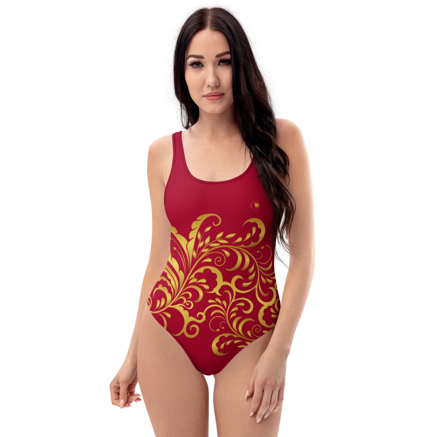 Maillot de Bain Prestige™ 1 Pièce Vin et Or Floraison - Prestige SXM