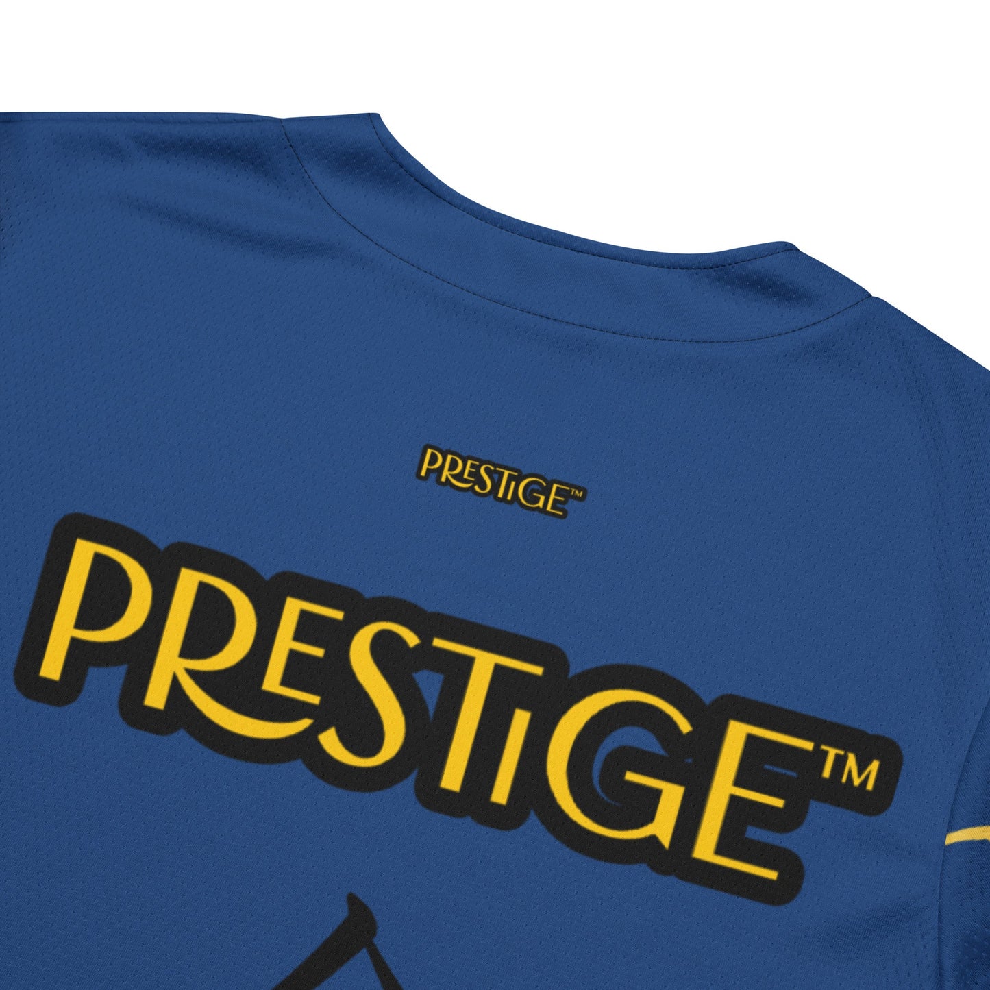 Maillot de baseball recyclé Prestige™ Bleu Marine et Or Filament - Prestige SXM