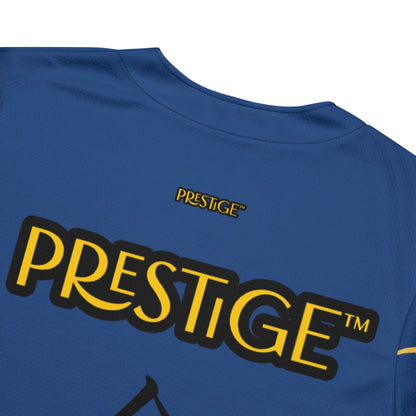 Maillot de baseball recyclé Prestige™ Bleu Marine et Or Filament - Prestige SXM