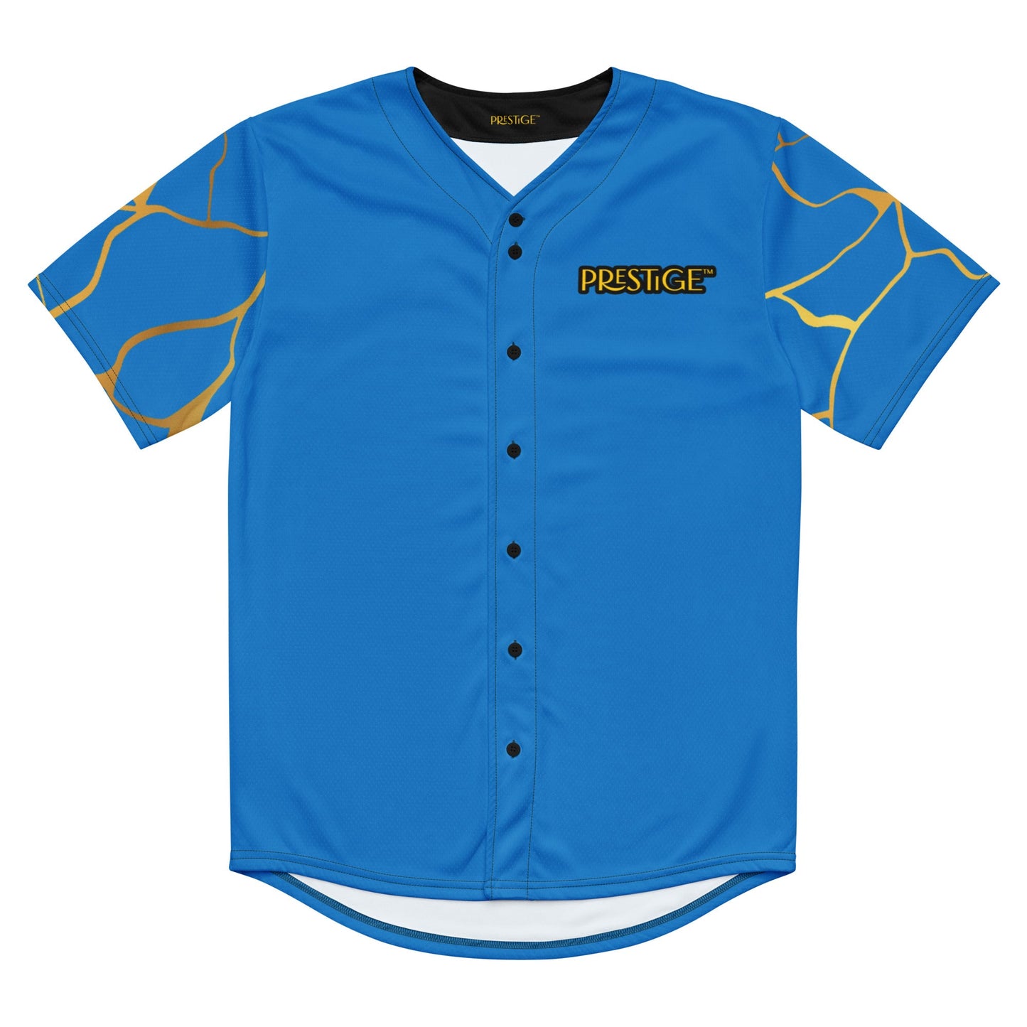 Maillot de baseball recyclé Prestige™ Bleu Royal et Or Filament - Prestige SXM