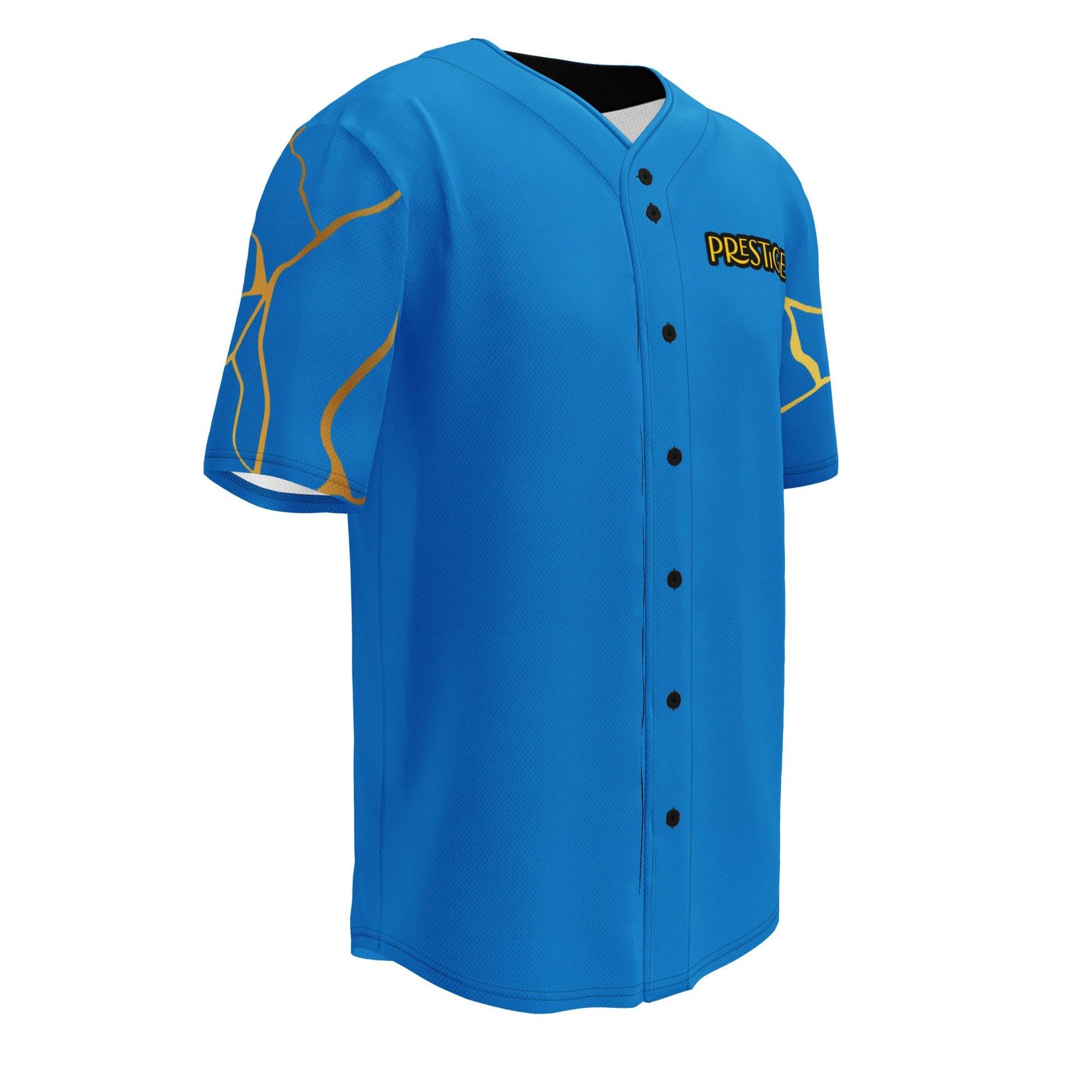 Maillot de baseball recyclé Prestige™ Bleu Royal et Or Filament - Prestige SXM