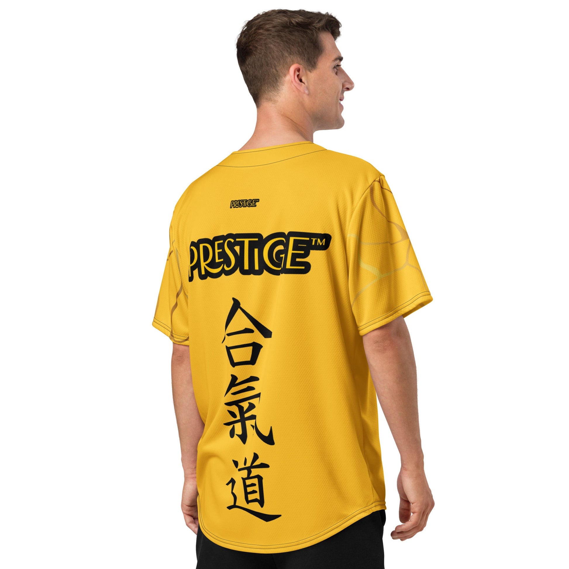 Maillot de baseball recyclé Prestige™ Jaune et Or Filament - Prestige SXM