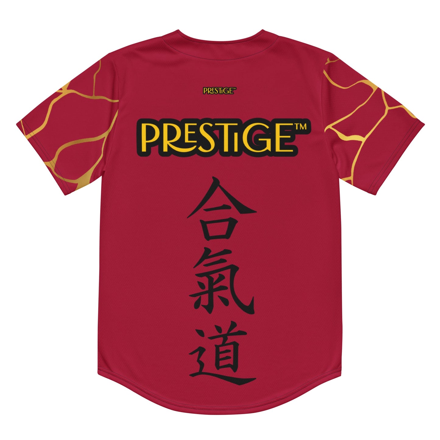 Maillot de baseball recyclé Prestige™ Vin et Or Filament - Prestige SXM