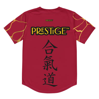 Maillot de baseball recyclé Prestige™ Vin et Or Filament - Prestige SXM