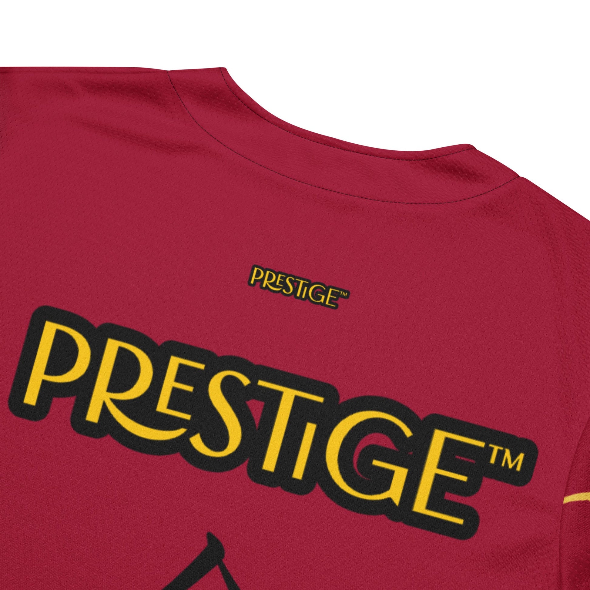 Maillot de baseball recyclé Prestige™ Vin et Or Filament - Prestige SXM