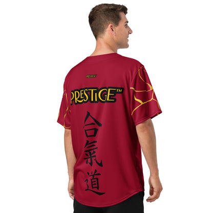 Maillot de baseball recyclé Prestige™ Vin et Or Filament - Prestige SXM