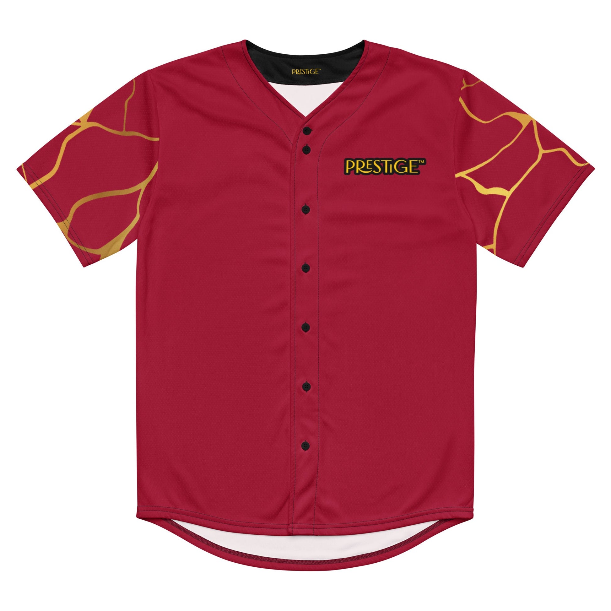 Maillot de baseball recyclé Prestige™ Vin et Or Filament - Prestige SXM