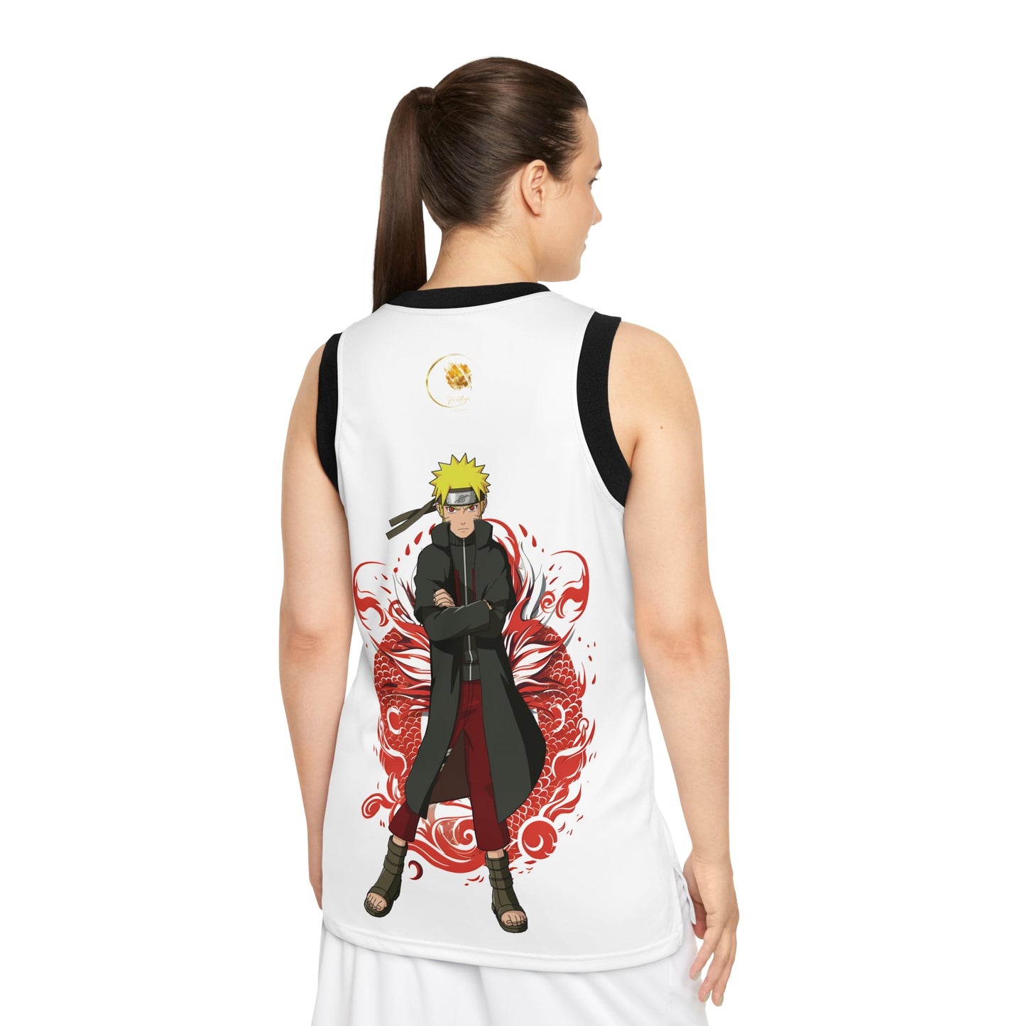 Maillot de basket Prestige™ Unisexe Blanc "Naruto Fan" - Prestige SXM