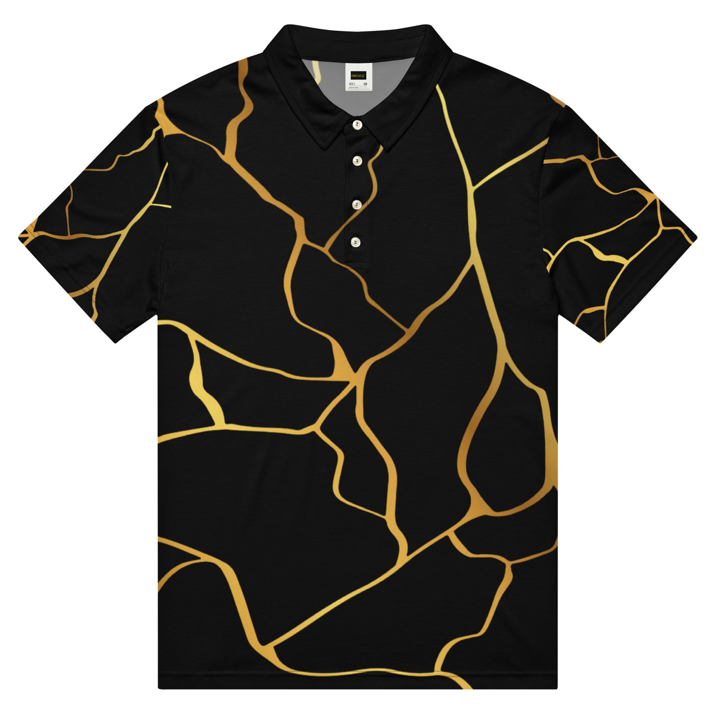 Polo cintré homme Prestige™ Noir et Or Filament