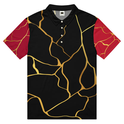 Polo cintré homme Prestige™ Noir Vin et Or Filament